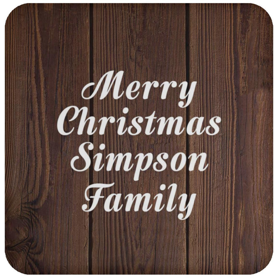 Merry Christmas Simpson Family - Drink Coaster D