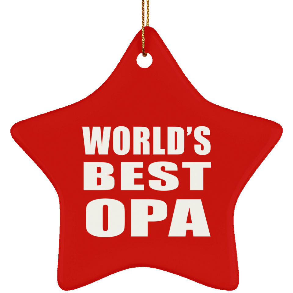 World's Best Opa - Star Ornament