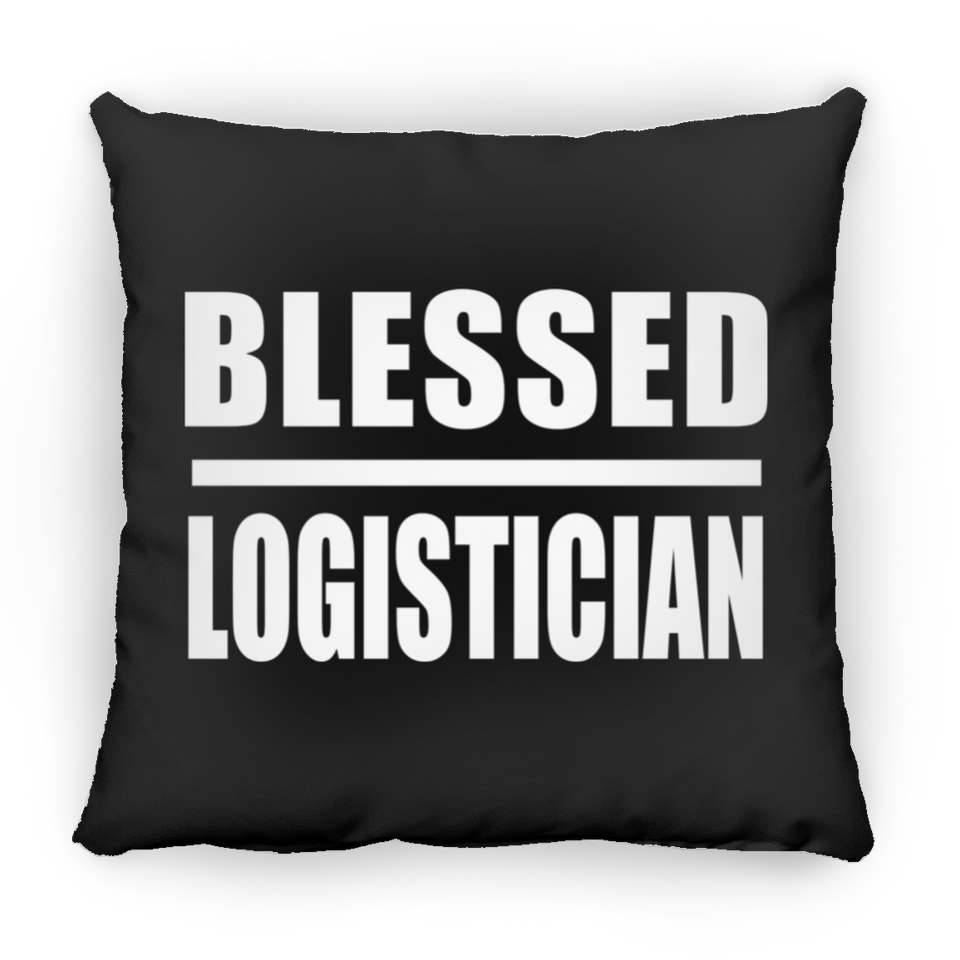 Blessed Logistician - Throw Pillow Black