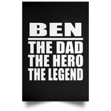 Ben The Dad The Hero The Legend - Poster Portrait