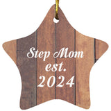 Step Mom Established Est. 2024 - Star Ornament E