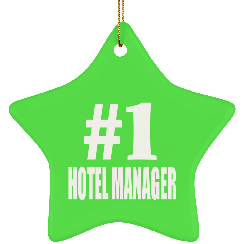 Number One #1 Hotel Manager - Star Ornament