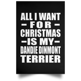 All I Want For Christmas Is My Dandie Dinmont Terrier - Poster Portrait
