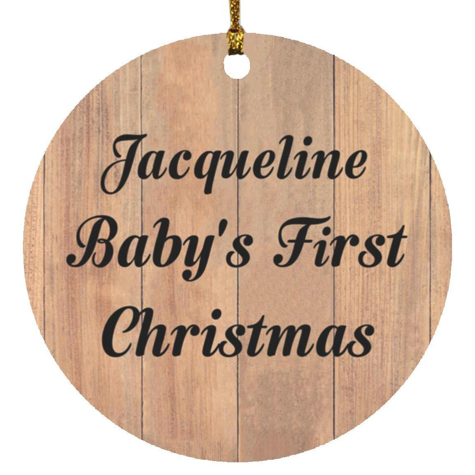 Jacqueline Baby's First Christmas - Circle Ornament C