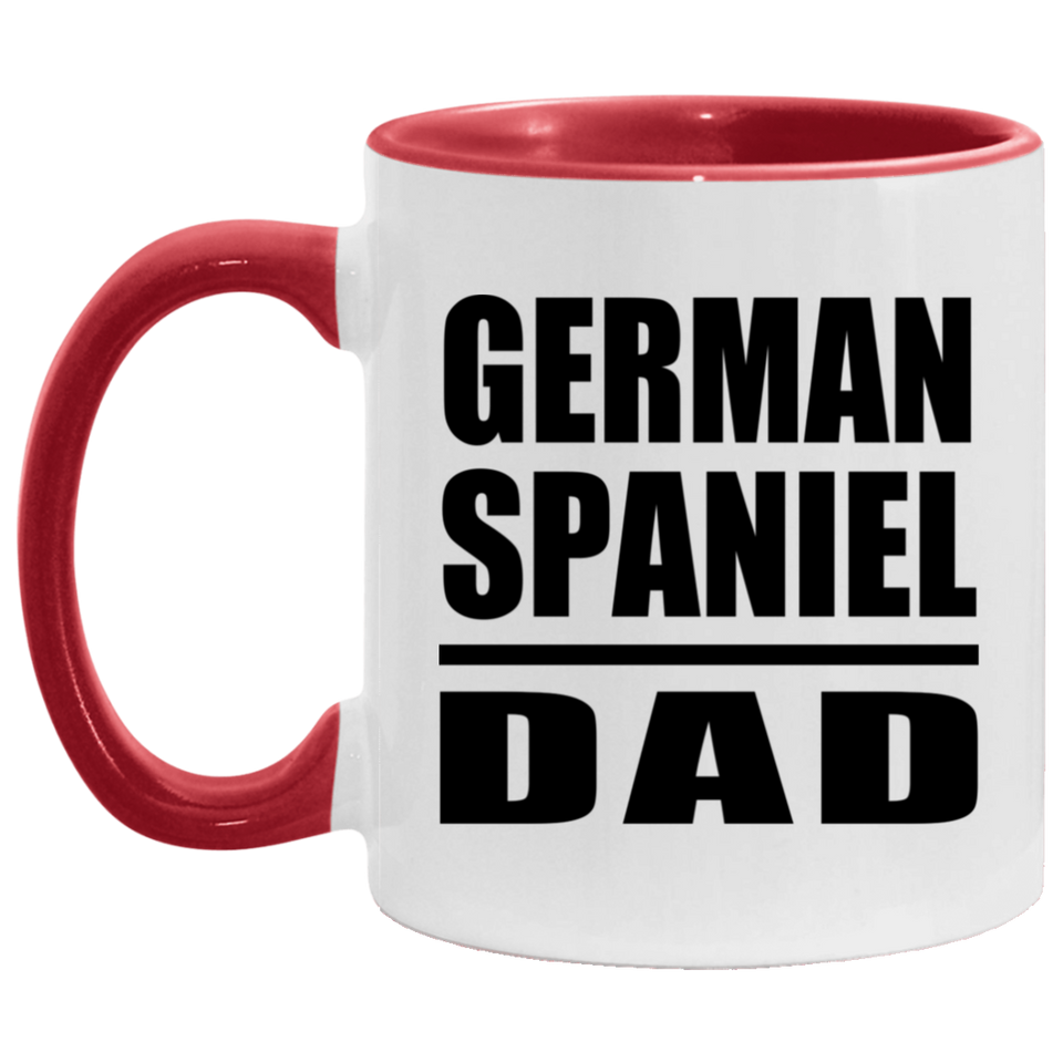 German Spaniel Dad - 11oz Accent Mug Red