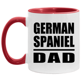 German Spaniel Dad - 11oz Accent Mug Red
