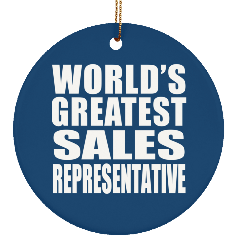 World's Greatest Sales Representative - Circle Ornament