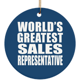 World's Greatest Sales Representative - Circle Ornament