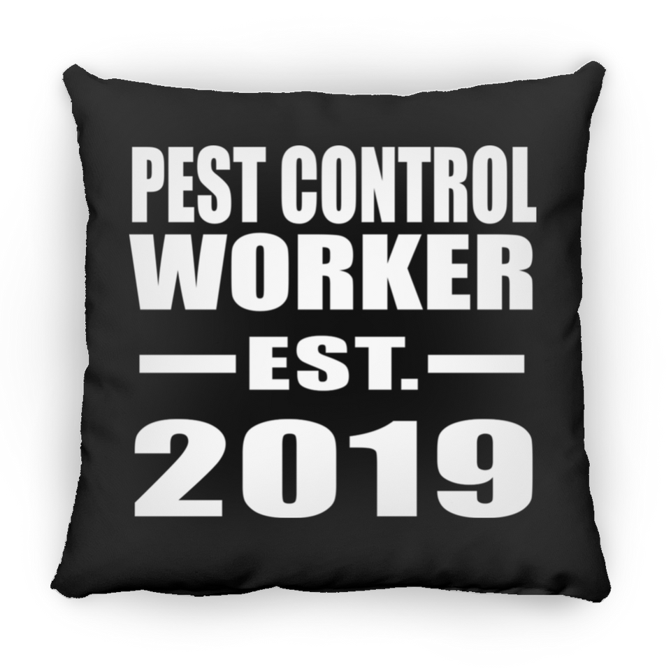 Pest Control Worker Established EST. 2019 - Throw Pillow Black