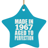 57th Birthday Made In 1967 Aged to Perfection - Star Ornament