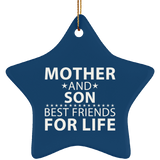 Mother and Son, Best Friends For Life - Star Ornament