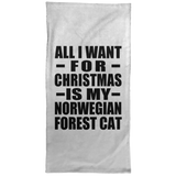 All I Want For Christmas Is My Norwegian Forest Cat - Hand Towel