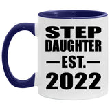 Step Daughter Established Est. 2022 - 11oz Accent Mug Purple