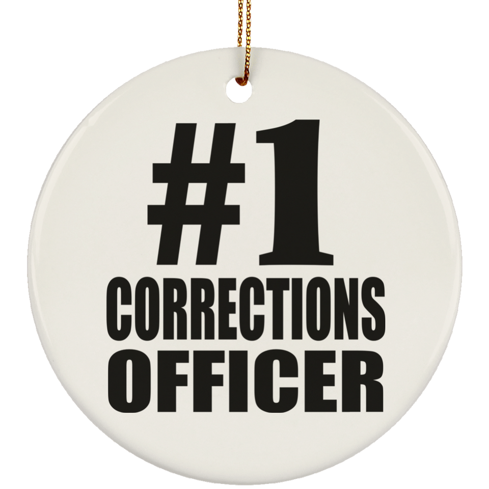 Number One #1 Corrections Officer - Circle Ornament
