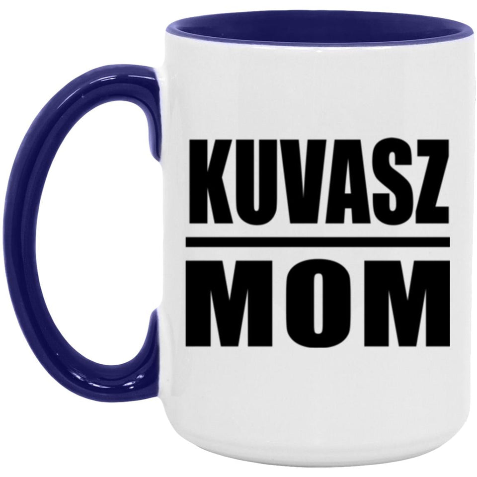Kuvasz Mom - 15oz Accent Mug Purple