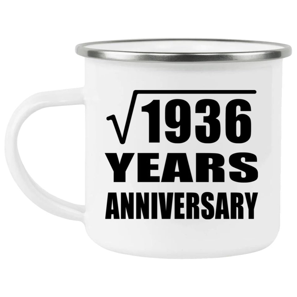 44th Anniversary Square Root of 1936 Years Anniversary - 12oz Camping Mug