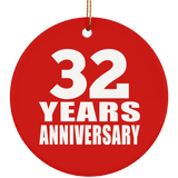 32nd Anniversary 32 Years Anniversary - Circle Ornament