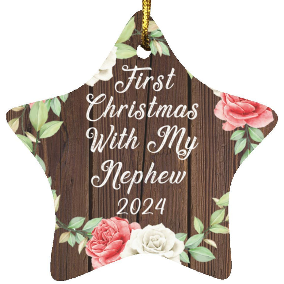 First Christmas With My Nephew 2024 - Star Ornament A