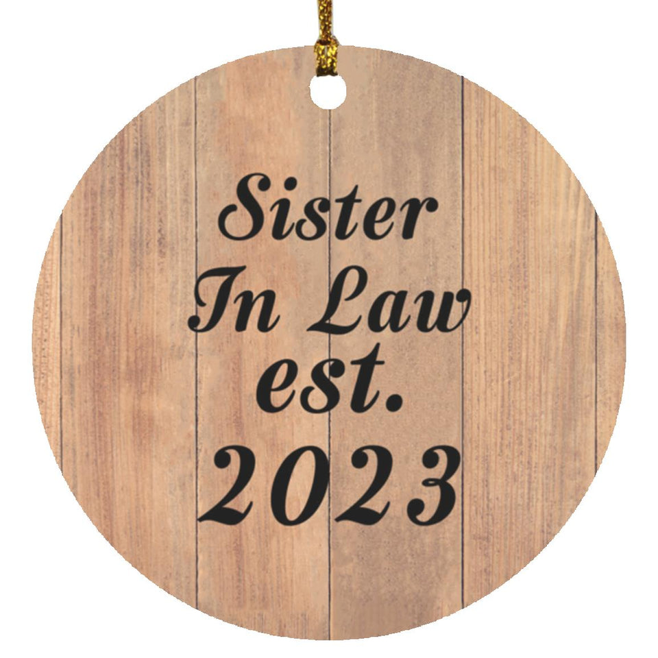 Sister In Law Established EST. 2023 - Circle Ornament C