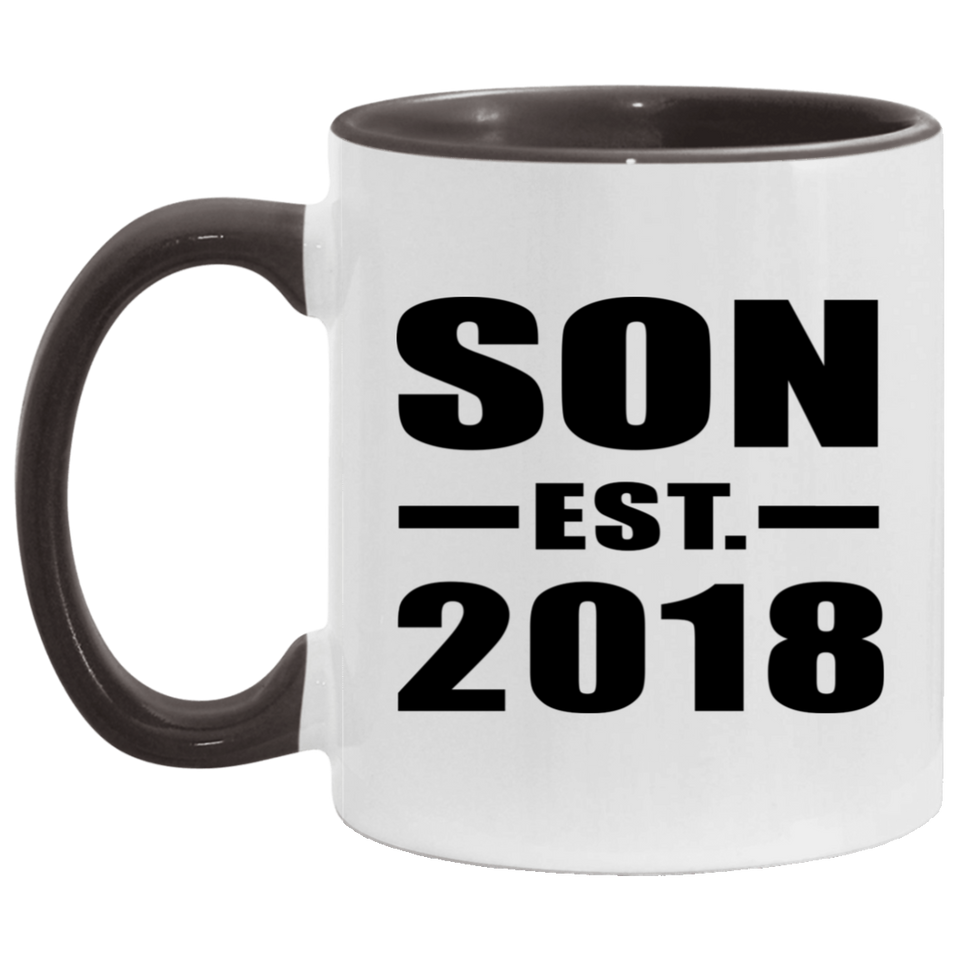 Son Established EST. 2018 - 11oz Accent Mug Black