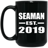 Seaman Established EST. 2019 - 15oz Coffee Mug Black