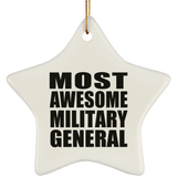Most Awesome Military General - Star Ornament