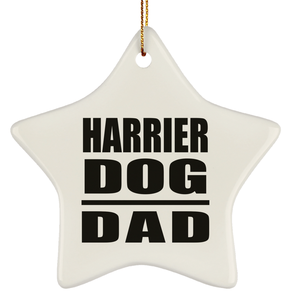 Harrier Dog Dad - Star Ornament