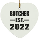 Butcher Established EST. 2022 - Heart Ornament