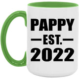Pappy Established EST. 2022 - 15oz Accent Mug Green