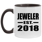 Jeweler Established EST. 2018 - 11oz Accent Mug Black