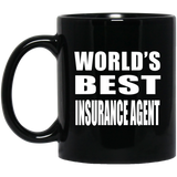 World's Best Insurance Agent - 11 Oz Coffee Mug Black