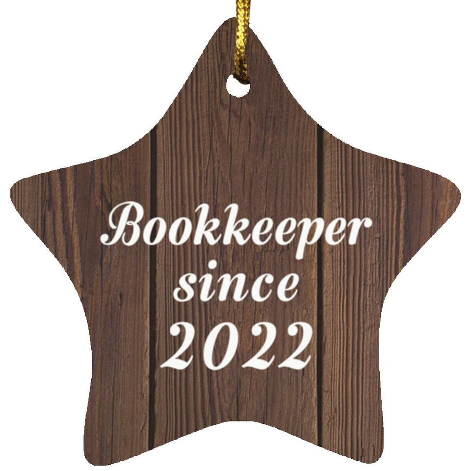 Bookkeeper Since 2022 - Star Ornament D