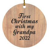 First Christmas With My Grandpa 2022 - Circle Ornament C