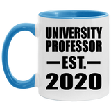 University Professor Established EST. 2020 - 11oz Accent Mug Blue