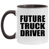 Future Truck Driver - 11oz Accent Mug Black
