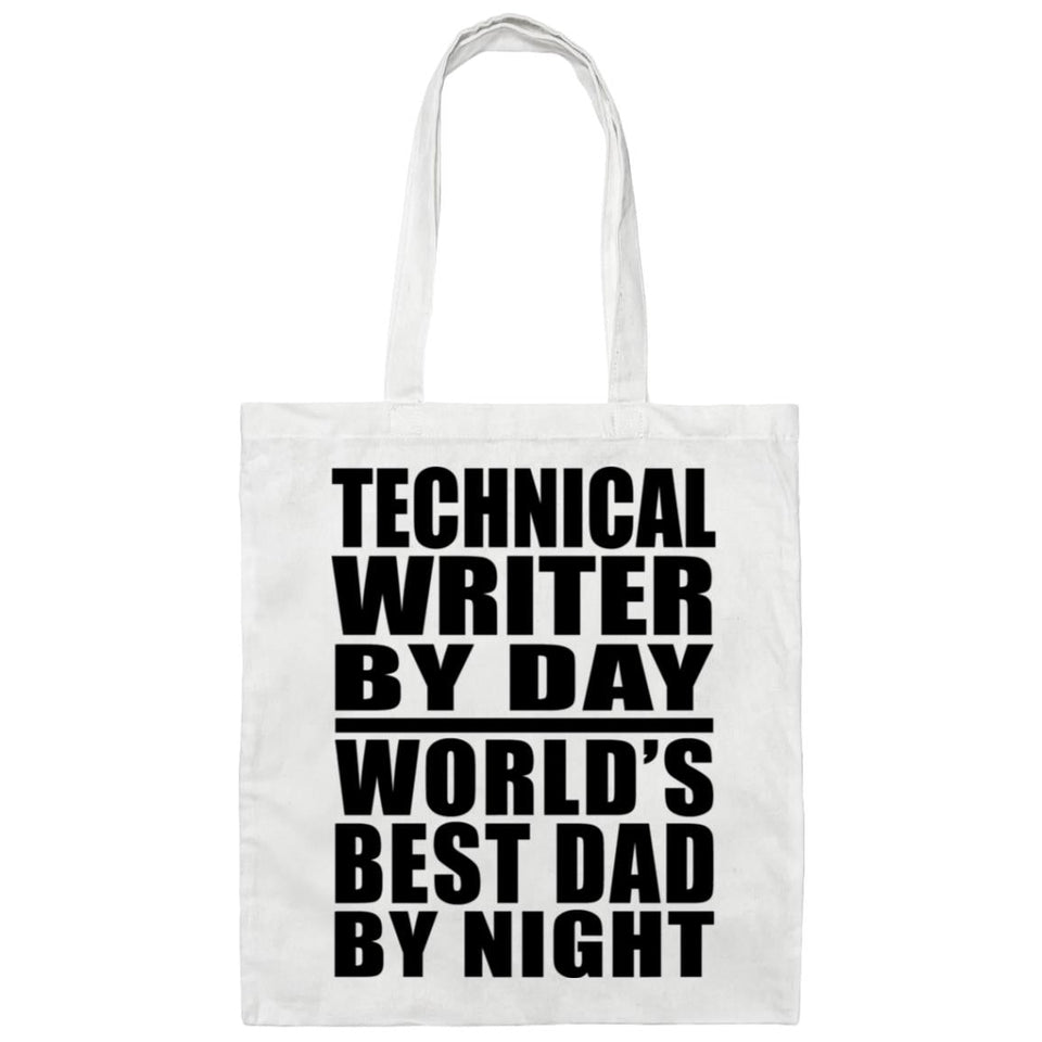 Technical Writer By Day World's Best Dad By Night - Tote Bag White