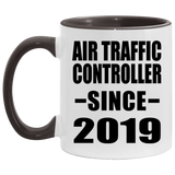 Air Traffic Controller Since 2019 - 11oz Accent Mug Black
