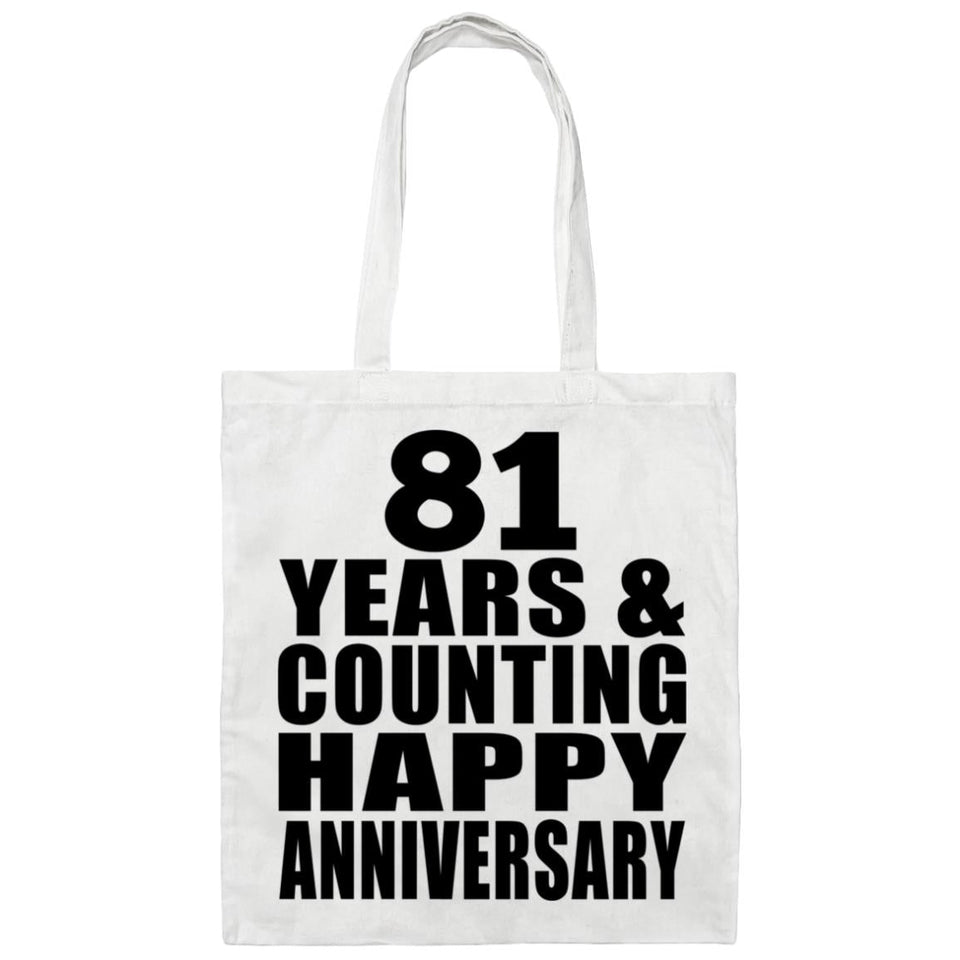 Happy 81st Anniversary 81 Years & Counting - Tote Bag White