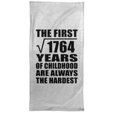 42nd Birthday Square Root of 1764 Years of Childhood - Hand Towel