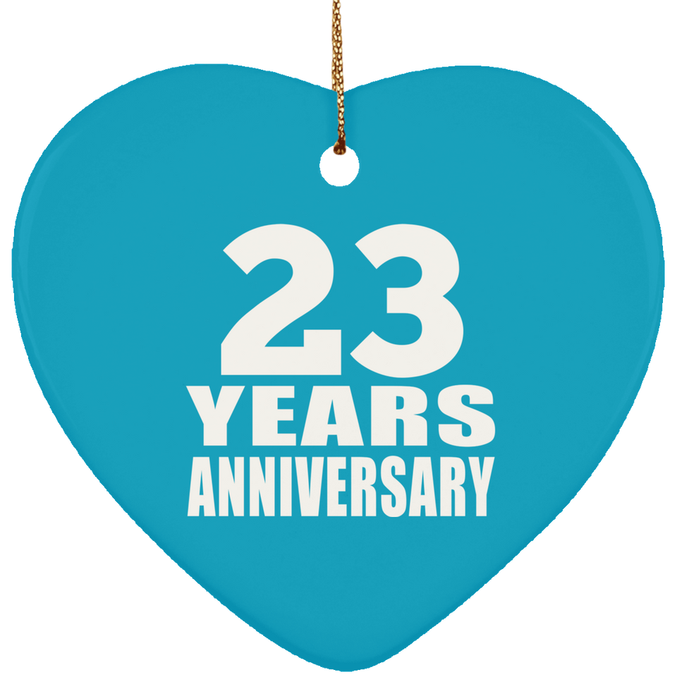 23rd Anniversary 23 Years - Heart Ornament