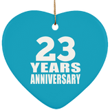23rd Anniversary 23 Years - Heart Ornament