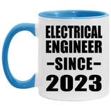 Electrical Engineer Since 2023 - 11oz Accent Mug Blue