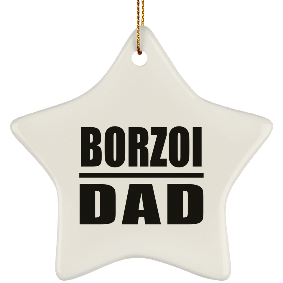 Borzoi Dad - Star Ornament