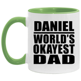 Daniel World's Okayest Dad - 11oz Accent Mug Green
