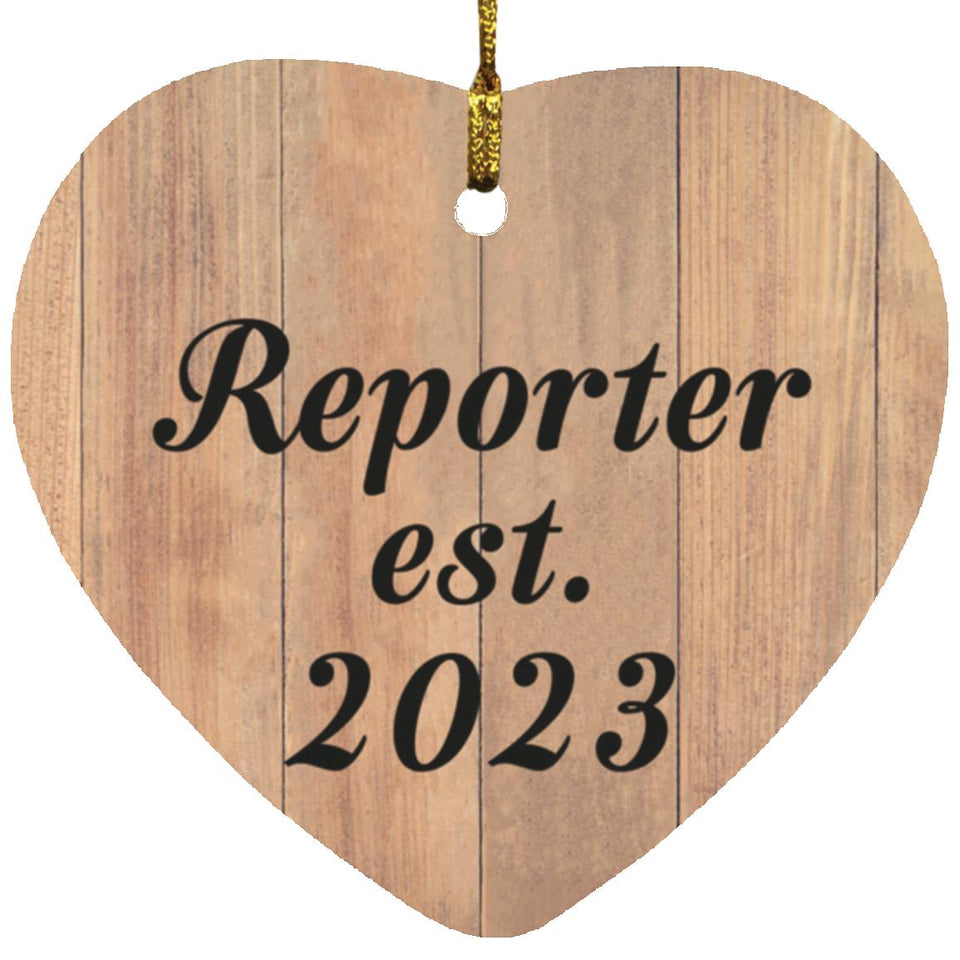 Reporter Established Est. 2023 - Heart Ornament C