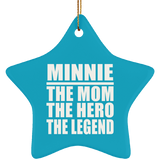 Minnie The Mom The Hero The Legend - Star Ornament