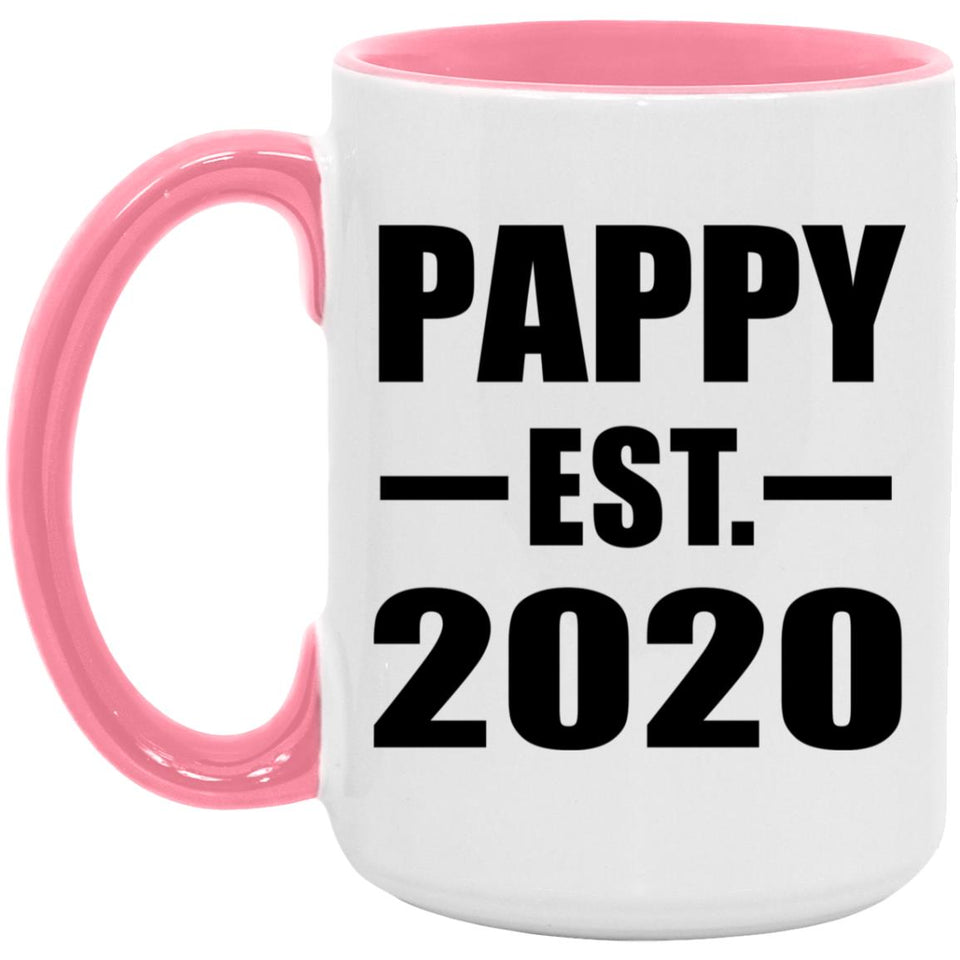 Pappy Established EST. 2020 - 15oz Accent Mug Pink