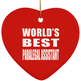 World's Best Paralegal Assistant - Heart Ornament