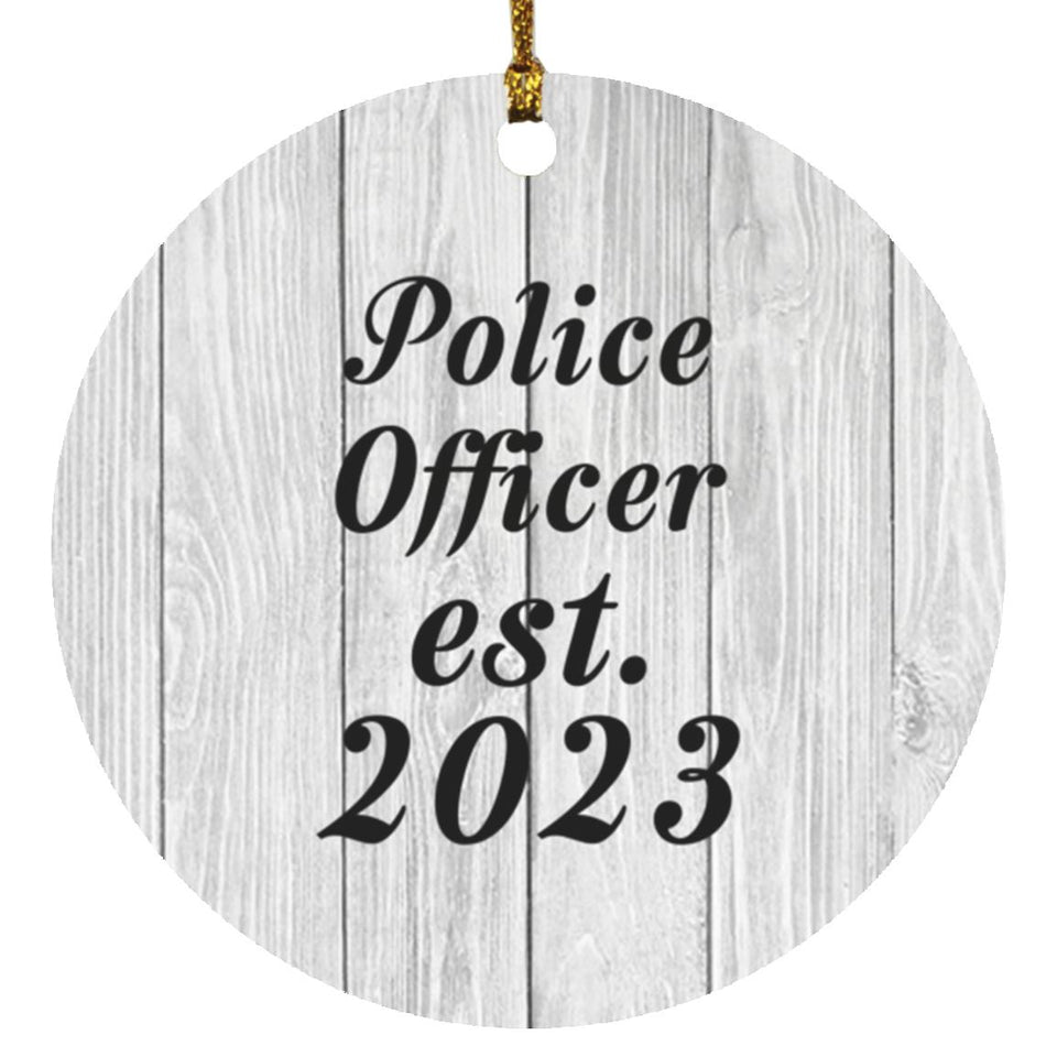 Police Officer Established Est. 2023 - Circle Ornament F