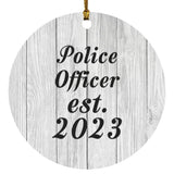 Police Officer Established Est. 2023 - Circle Ornament F
